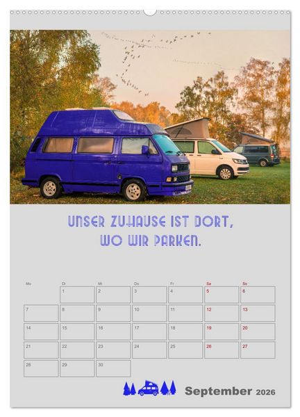Produktbild: Vanlife - Hotel kann jeder! (Wandkalender 2026 DIN A2 hoch), CALVENDO Monatskalender