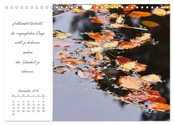 Produktbild: Der Atem der Stille - Achtsame Augenblicke in der Natur (Wandkalender 2026 DIN A4 quer), CALVENDO Monatskalender