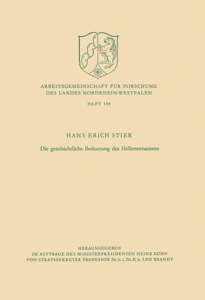 Produktbild: Die geschichtliche Bedeutung des Hellenennamens