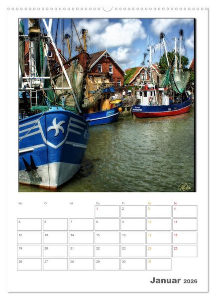 Produktbild: Ostfriesland - Hafen Neuharlingersiel (hochwertiger Premium Wandkalender 2026 DIN A2 hoch), Kunstdruck in Hochglanz