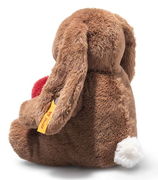 Produktbild: Steiff 081118 - Hoppie Hase Love, braun/rot, mit Herz, Pl&uuml;sch, 16 cm