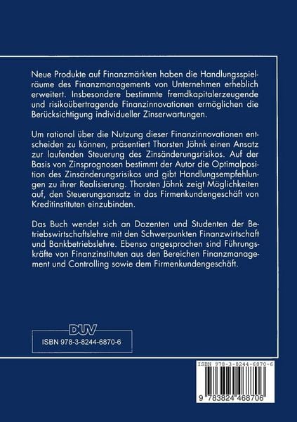 Produktbild: Risikosteuerung im Zinsmanagement