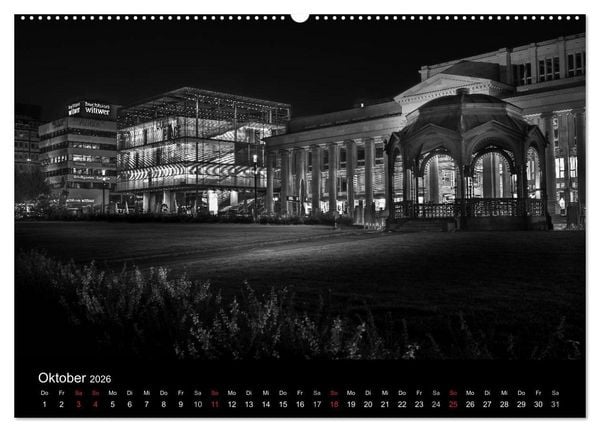 Produktbild: Stuttgart bei Nacht (hochwertiger Premium Wandkalender 2026 DIN A2 quer), Kunstdruck in Hochglanz