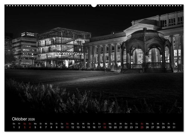 Produktbild: Stuttgart bei Nacht (Wandkalender 2026 DIN A2 quer), CALVENDO Monatskalender
