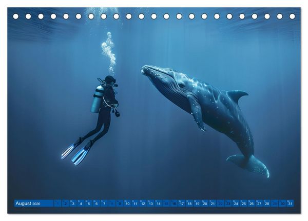 Produktbild: Erlebe mit mir verzaubernde Unterwasserwelten Tauchen (Tischkalender 2026 DIN A5 quer), CALVENDO Monatskalender