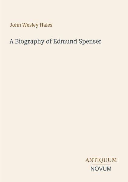 Produktbild: A Biography of Edmund Spenser