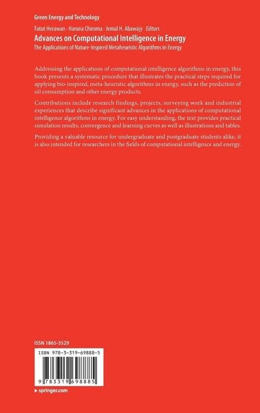 Produktbild: Advances on Computational Intelligence in Energy