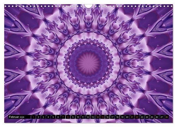 Produktbild: Energie - Mandalas, Spiritualit&auml;t durch die Farbe Lila (Wandkalender 2026 DIN A3 quer), CALVENDO Monatskalender