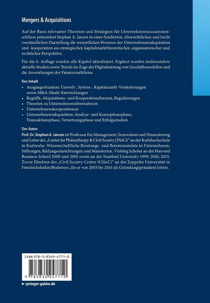 Produktbild: Mergers & Acquisitions