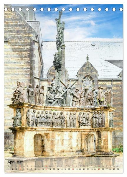 Produktbild: Kalvarien in der Bretagne (Tischkalender 2027 DIN A5 hoch), CALVENDO Monatskalender