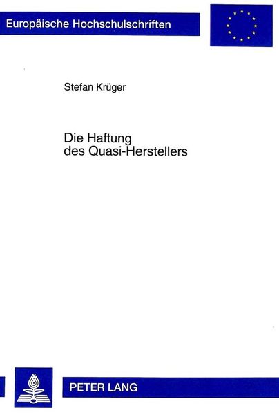 Produktbild: Die Haftung des Quasi-Herstellers