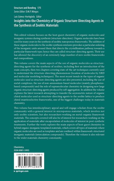 Produktbild: Insights into the Chemistry of Organic Structure-Directing Agents in the Synthesis of Zeolitic Materials