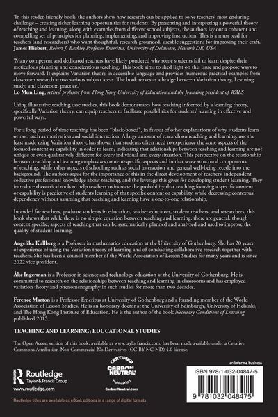 Produktbild: Planning and Analyzing Teaching