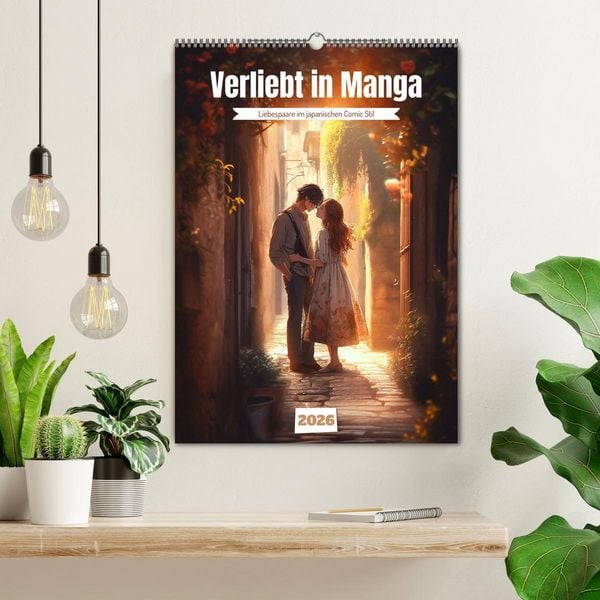 Produktbild: Verliebt in Manga (Wandkalender 2026 DIN A2 hoch), CALVENDO Monatskalender
