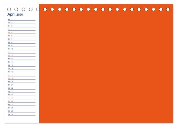 Produktbild: Farbiger Bastelkalender (Tischkalender 2026 DIN A5 quer), CALVENDO Monatskalender