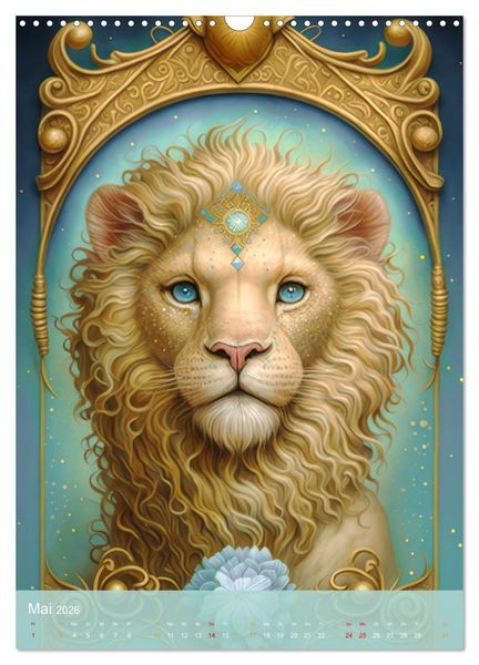 Produktbild: Tiere im Tarot Stil (Wandkalender 2026 DIN A3 hoch), CALVENDO Monatskalender