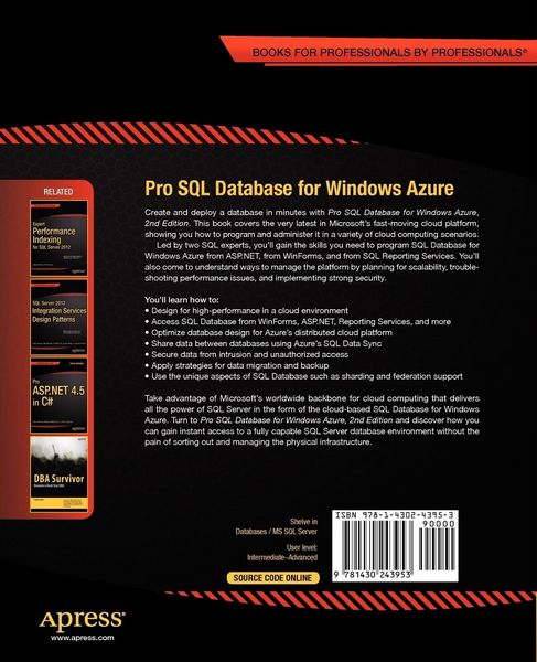Produktbild: Pro SQL Database for Windows Azure