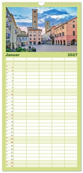 Produktbild: Familienplaner 2027 - Piemont - Norditaliens stille Sch&ouml;nheit mit 5 Spalten (Wandkalender, 21 x 45 cm) CALVENDO