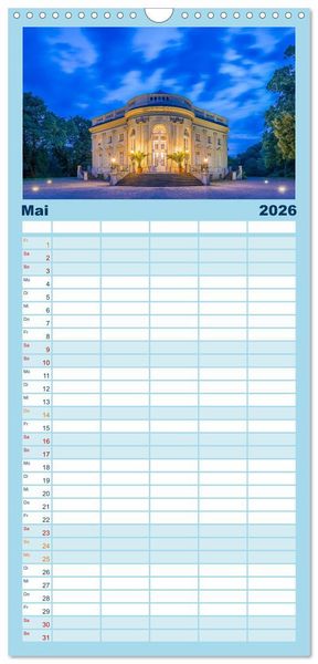 Produktbild: Familienplaner 2026 - BRAUNSCHWEIG - Abendliche Impressionen mit 5 Spalten (Wandkalender, 21 x 45 cm) CALVENDO