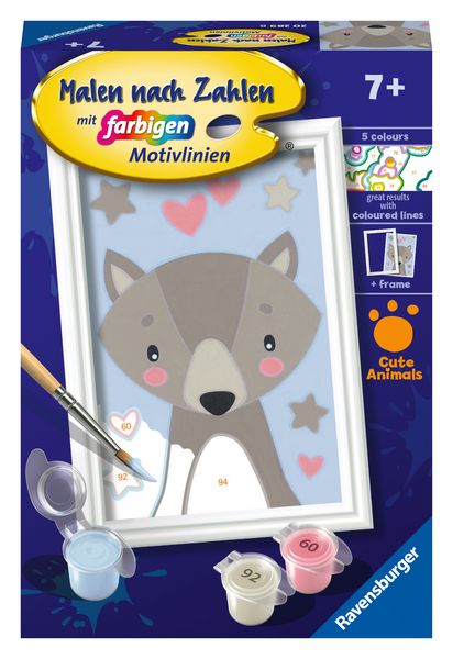 Produktbild: CreArt, Malen nach Zahlen Kinder - Kleiner Wolf