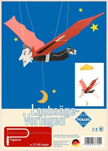 Produktbild: PEBARO 377/4S - Laubs&auml;gevorlage Mobile Vampir, 2 Platten, Gr&ouml;&szlig;e DIN A4