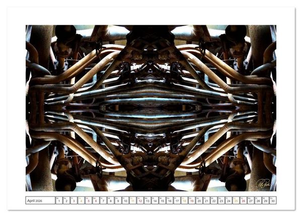 Produktbild: Faszination Spiegelung - Industrie und Technik (Wandkalender 2026 DIN A4 quer), CALVENDO Monatskalender