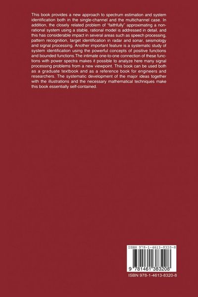 Produktbild: Spectrum Estimation and System Identification