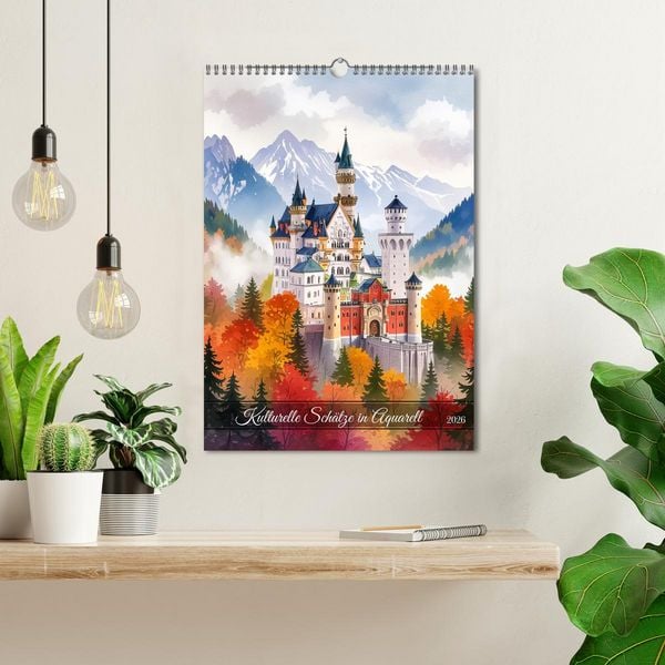Produktbild: Kulturelle Sch&auml;tze in Aquarell (Wandkalender 2026 DIN A3 hoch), CALVENDO Monatskalender