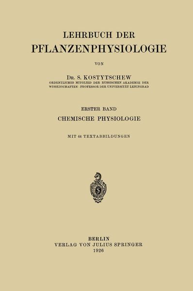 Produktbild: Lehrbuch der Pflanzenphysiologie