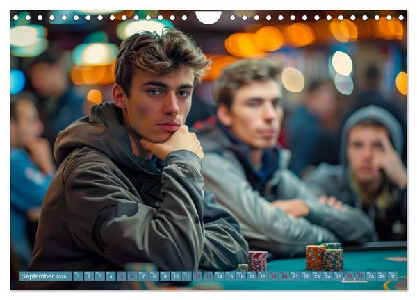 Produktbild: Texas Hold'em Poker Faces (Wall Calendar 2026 DIN A4 landscape), CALVENDO 12 Month Wall Calendar