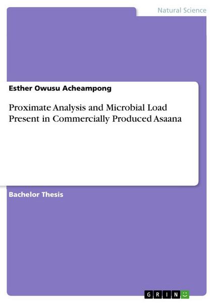 Produktbild: Proximate Analysis and Microbial Load Present in Commercially Produced Asaana