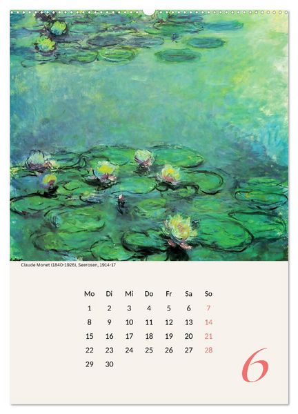 Produktbild: Claude Monet Impressionen 2026 (hochwertiger Premium Wandkalender 2026 DIN A2 hoch), Kunstdruck in Hochglanz