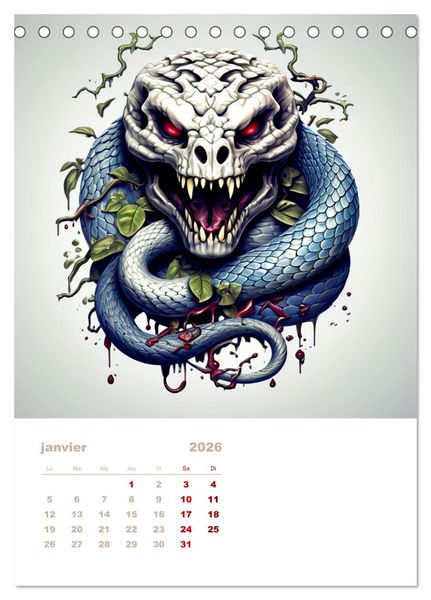 Produktbild: Marche des zombies (Calendrier de bureau 2026 DIN A5 horizontal), CALVENDO calendrier mensuel