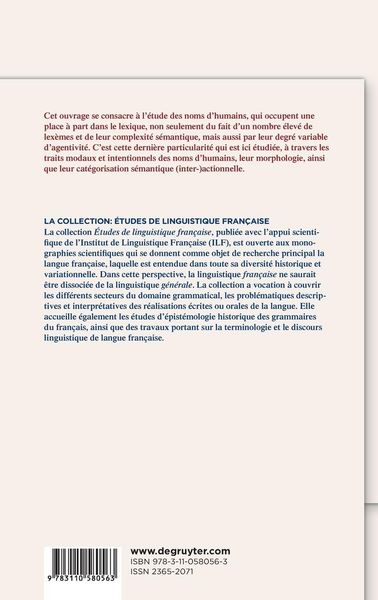 Produktbild: Les noms d&rsquo;humains &ndash; th&eacute;orie, m&eacute;thodologie, classification