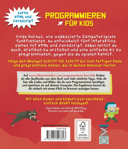 Produktbild: Programmieren f&uuml;r Kids &ndash; Entwickle f&uuml;nf Games mit HTML und JavaScript