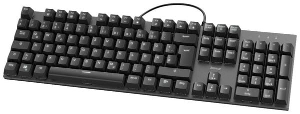 Hama MKC-650 USB Tastatur Deutsch, QWERTZ Schwarz Multimediatasten