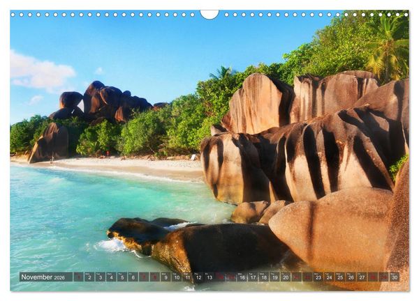 Produktbild: Seychelles, Holidays on Exotic Islands (Wall Calendar 2026 DIN A3 landscape), CALVENDO 12 Month Wall Calendar