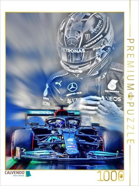 Produktbild: CALVENDO Puzzle Lewis Hamilton - siebenfacher Weltmeister der Formel 1 | 1000 Teile Lege-Gr&ouml;&szlig;e 64x48cm Foto-Puzzle f&uuml;r gl&uuml;ckliche Stunden