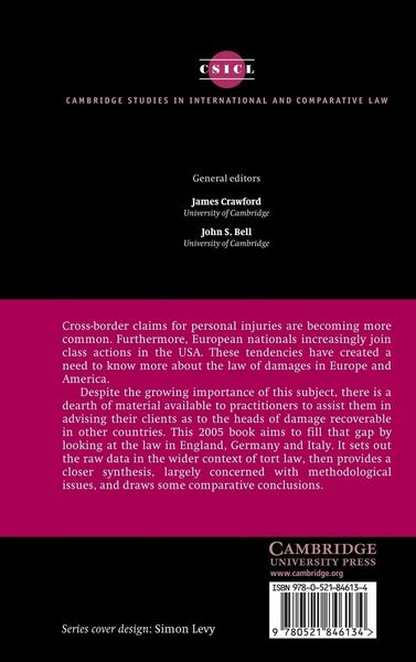 Produktbild: Compensation for Personal Injury in English, German and Italian Law
