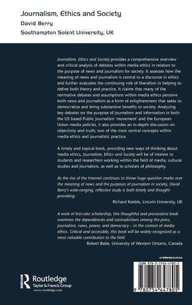 Produktbild: Journalism, Ethics and Society