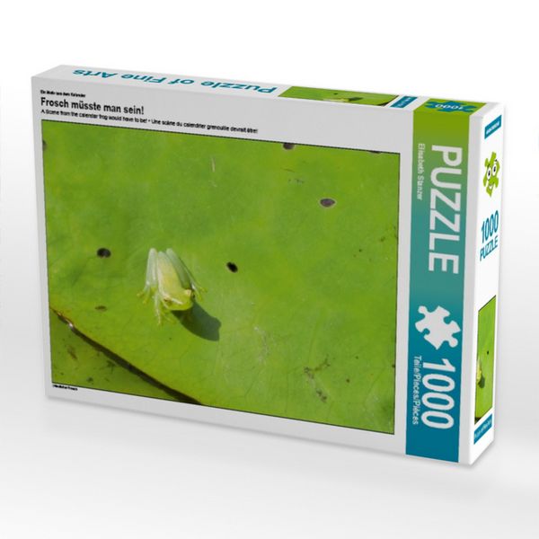 Produktbild: CALVENDO Puzzle Ein Motiv aus dem Kalender Frosch m&uuml;sste man sein! | 1000 Teile Lege-Gr&ouml;&szlig;e 64x48cm Foto-Puzzle f&uuml;r gl&uuml;ckliche Stunden