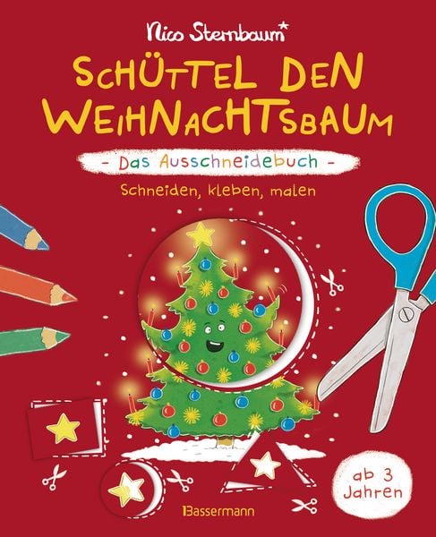 Produktbild: Sch&uuml;ttel den Weihnachtsbaum - Das Ausschneidebuch. Schneiden, kleben, malen f&uuml;r Kinder ab 3 Jahren