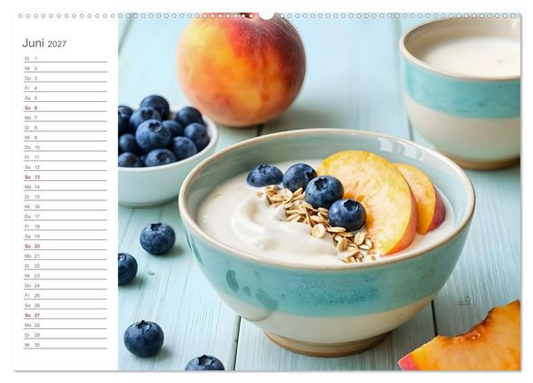 Produktbild: MorgenM&uuml;sli - Ein Jahr voller Farbe und Genuss (hochwertiger Premium Wandkalender 2027 DIN A2 quer), Kunstdruck in Hochglanz