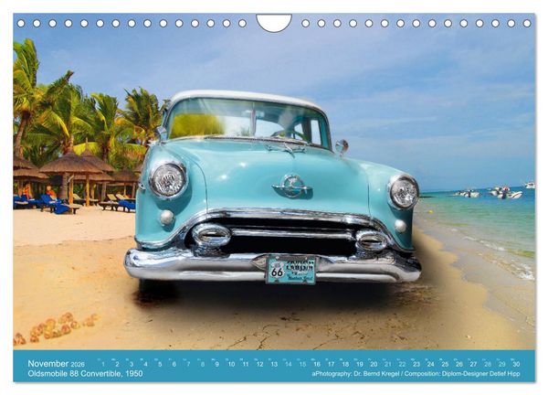 Produktbild: Oldtimer auf 5 Kontinenten (Wandkalender 2026 DIN A4 quer), CALVENDO Monatskalender