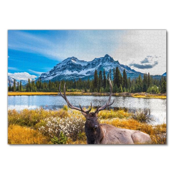 Produktbild: Lais Puzzle Hirsch in Berglandschaft 1000 Teile