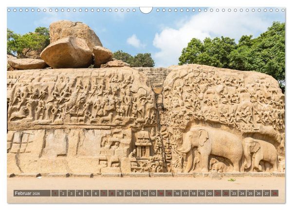 Produktbild: Indien - Mahabalipuram (Wandkalender 2026 DIN A3 quer), CALVENDO Monatskalender