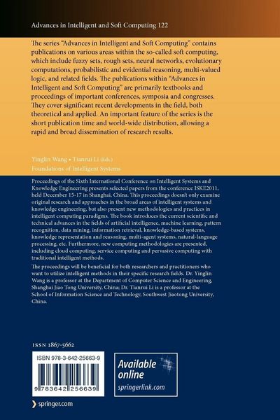 Produktbild: Foundations of Intelligent Systems