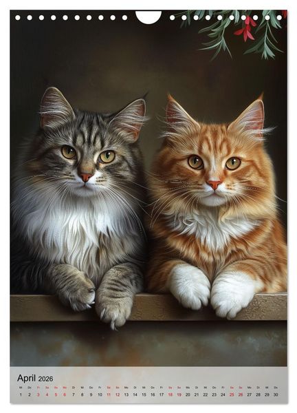 Produktbild: Katzen (Wandkalender 2026 DIN A4 hoch), CALVENDO Monatskalender