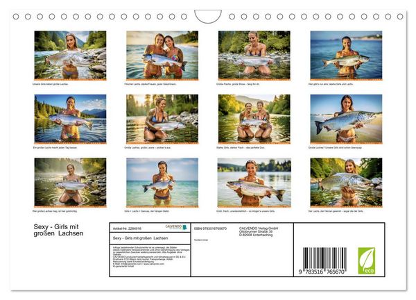 Produktbild: Sexy - Girls mit gro&szlig;en Lachsen (Wandkalender 2027 DIN A4 quer), CALVENDO Monatskalender