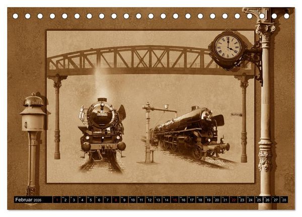 Produktbild: Nostalgie in Sepia (Tischkalender 2026 DIN A5 quer), CALVENDO Monatskalender